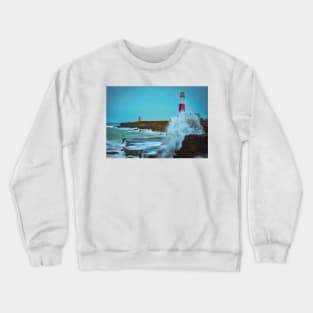 Portland Bill Lighthouse Pastel Crewneck Sweatshirt